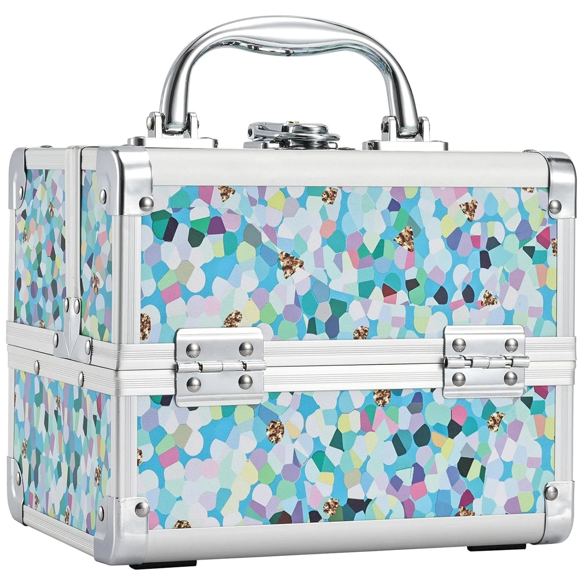 Blue Floral Makeup Case