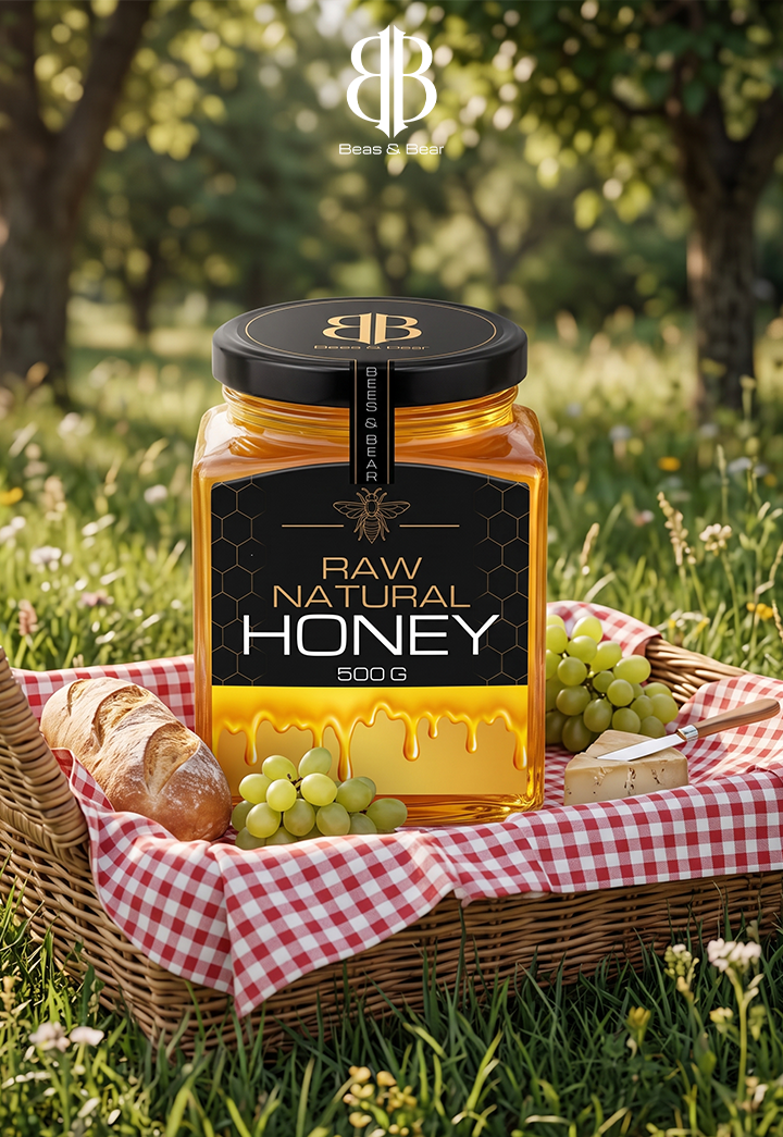BEES & BEAR — Pure Raw Honey 500g