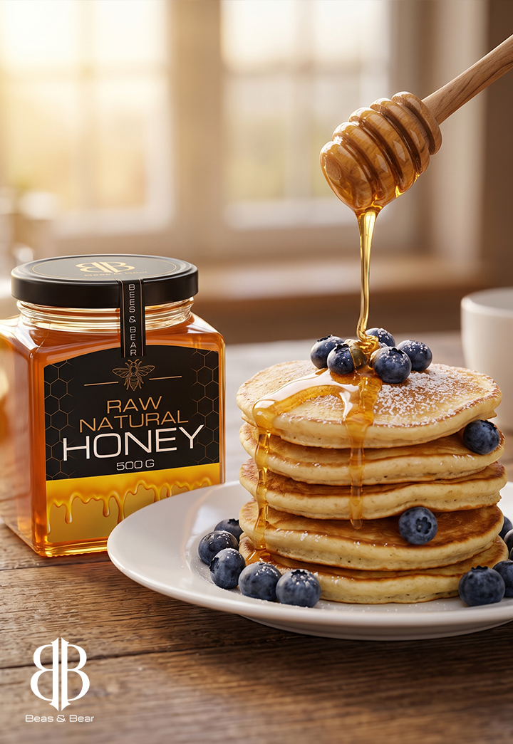 BEES & BEAR — Pure Raw Honey 500g