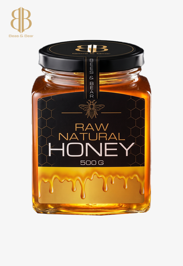 BEES & BEAR — Pure Raw Honey 500g