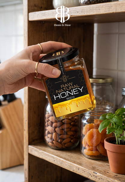 BEES & BEAR — Pure Raw Honey 500g