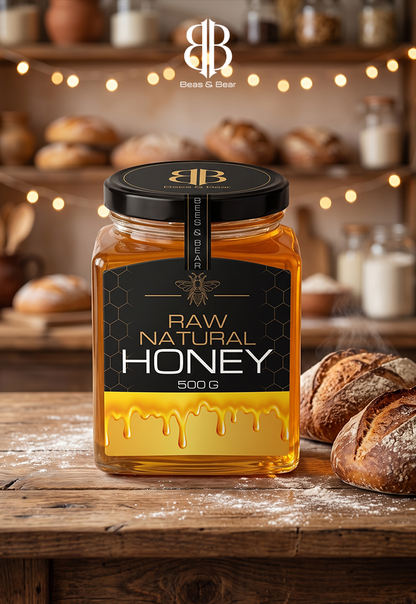 BEES & BEAR — Pure Raw Honey 500g