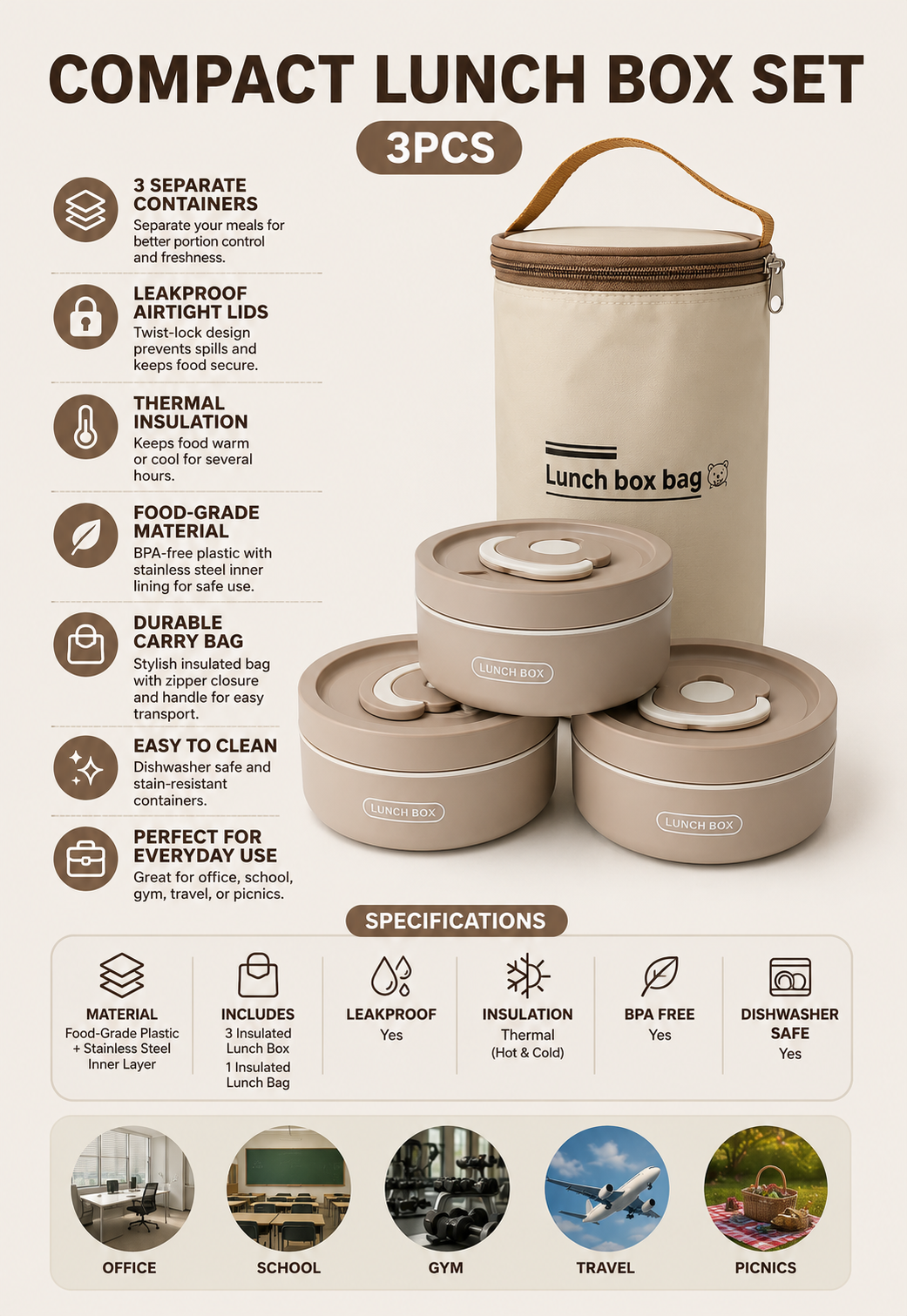 Compact Lunch Box Set