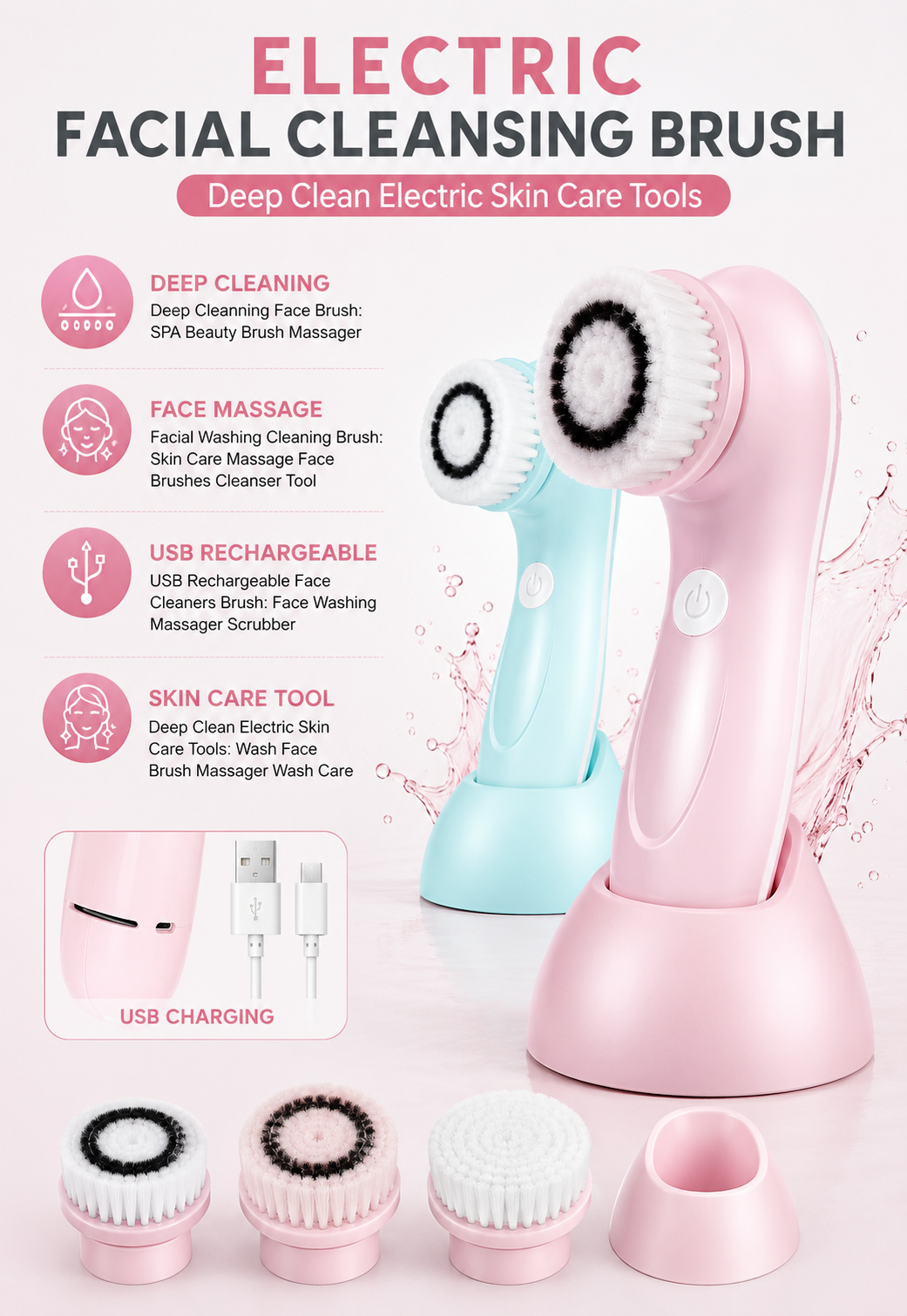 Electric Facial Cleansing Brush