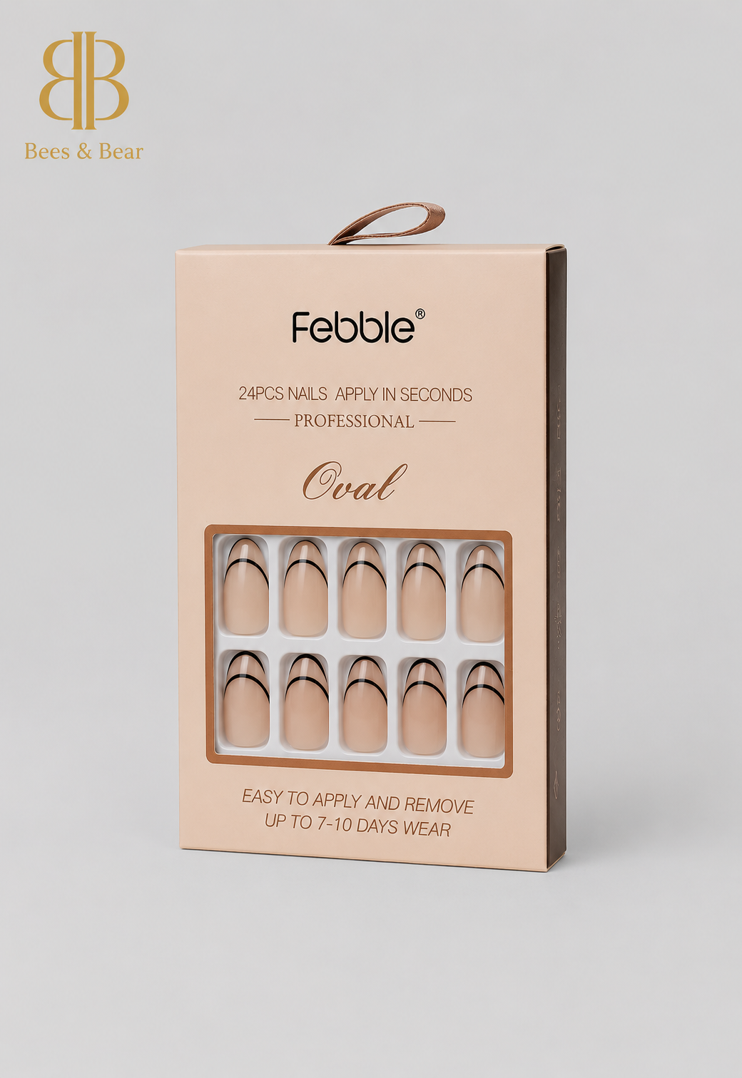 Febble - Oval Classic French Line Press-On Nails