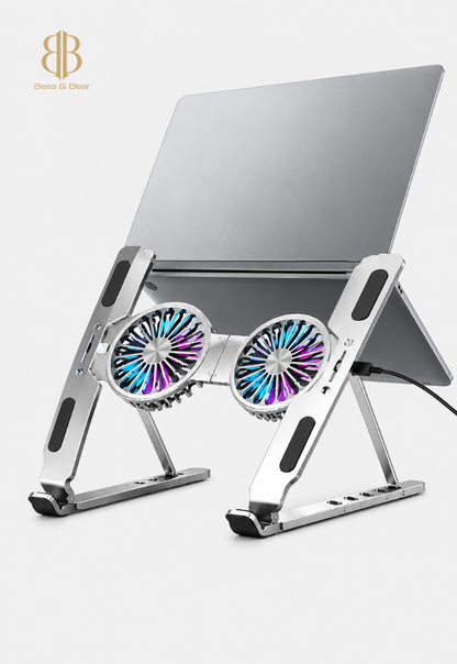 Foldable Dual Fan Laptop Cooling Stand