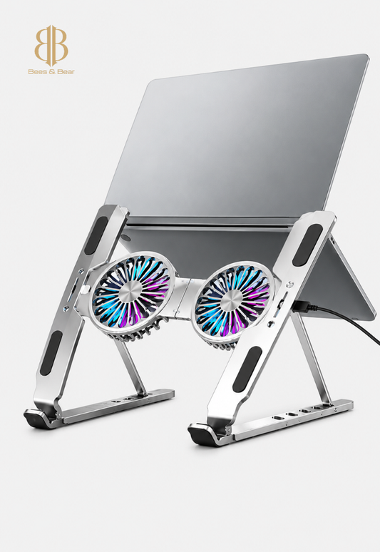 Foldable Dual Fan Laptop Cooling Stand