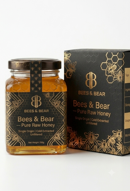 BEES & BEAR — Pure Raw Honey 500g