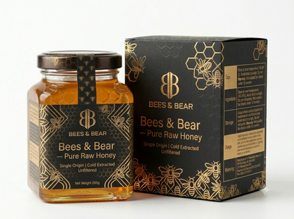 BEES & BEAR — Pure Raw Honey 500g