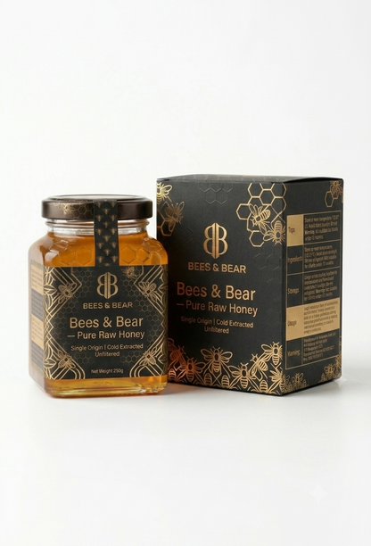 BEES & BEAR — Pure Raw Honey 500g
