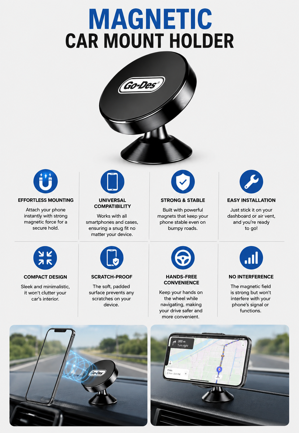 Magnetic Car Mount Holder