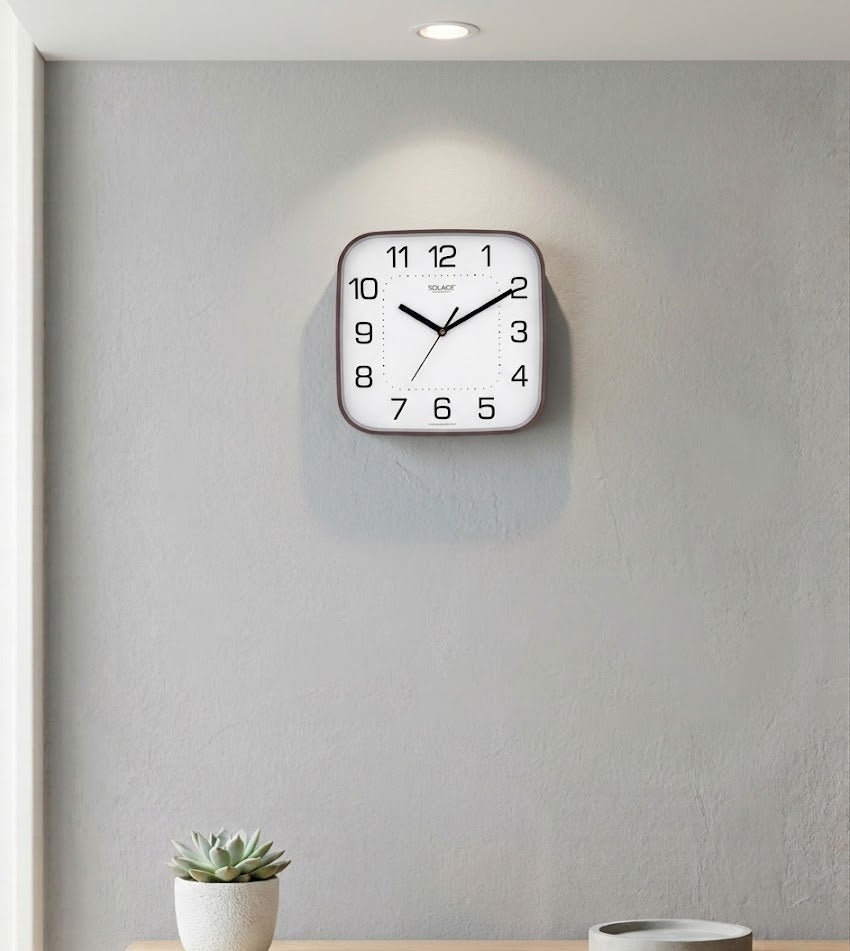 Solace Classic Minimal Square Wall Clock