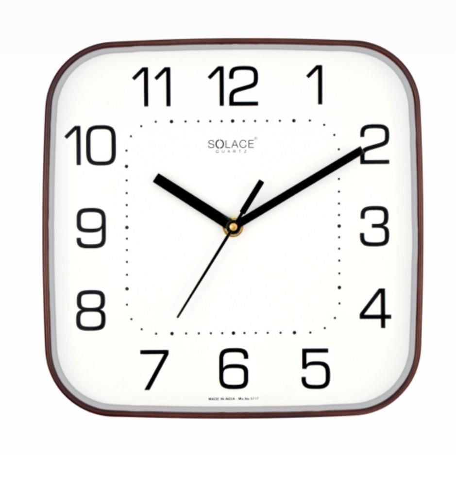 Solace Classic Minimal Square Wall Clock