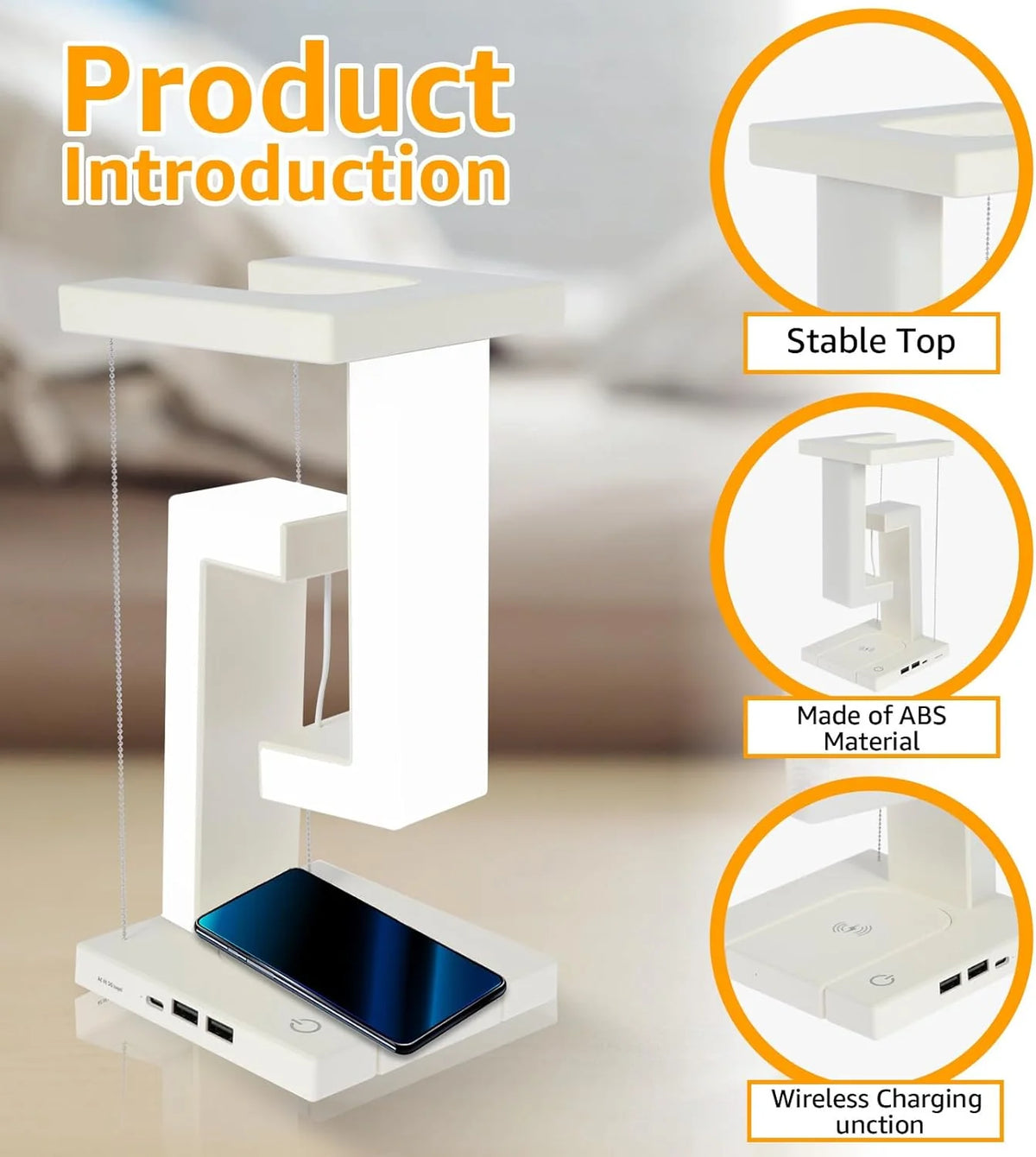 Tensegrity Smart LED Desk Lamp with Wireless Charge