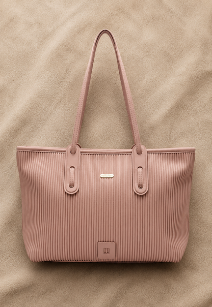 Vertical Ribbed Tote Bag