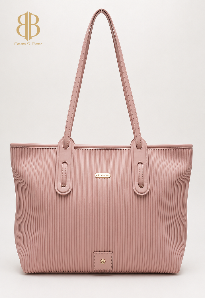 Vertical Ribbed Tote Bag