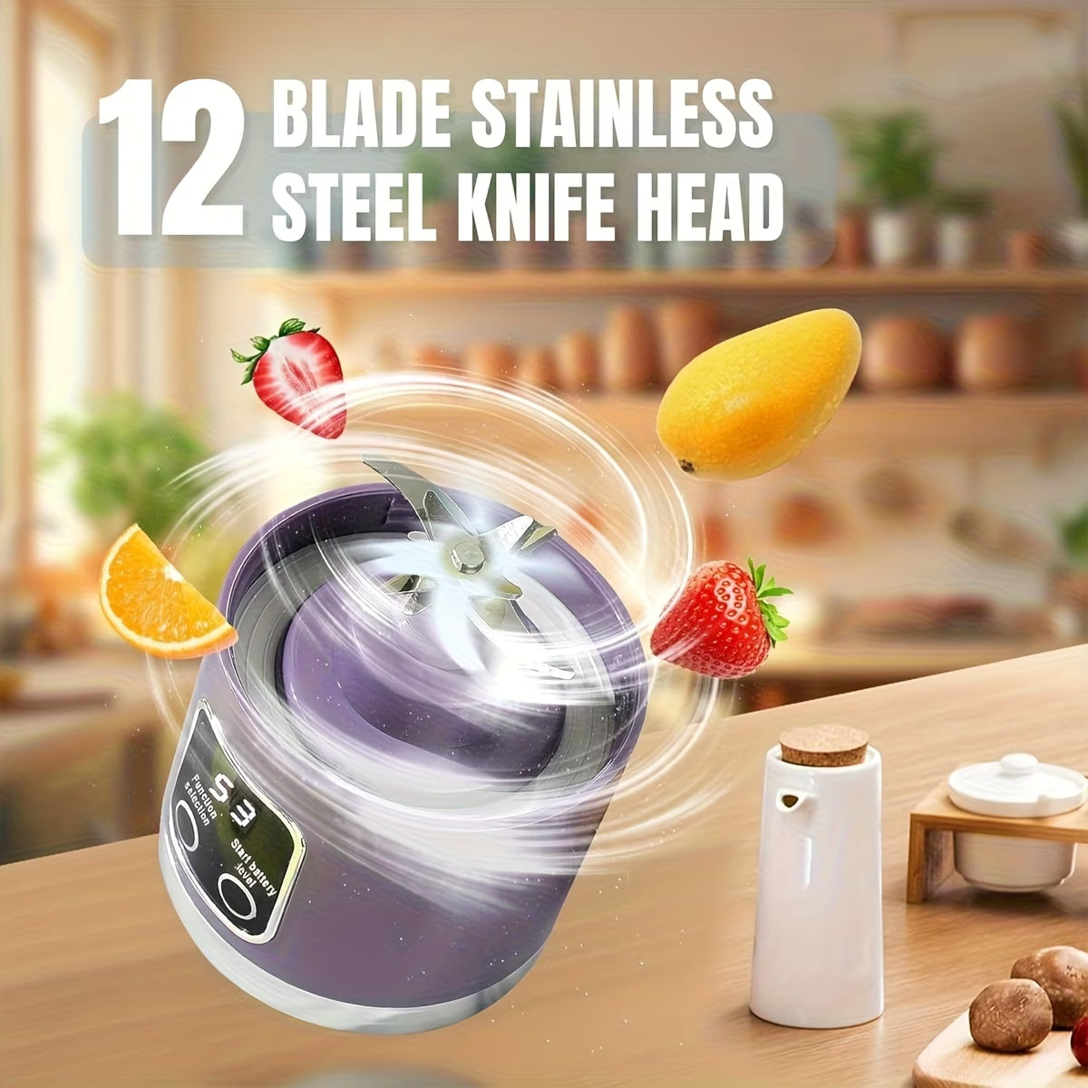 Portable USB Rechargeable Blender Bottle