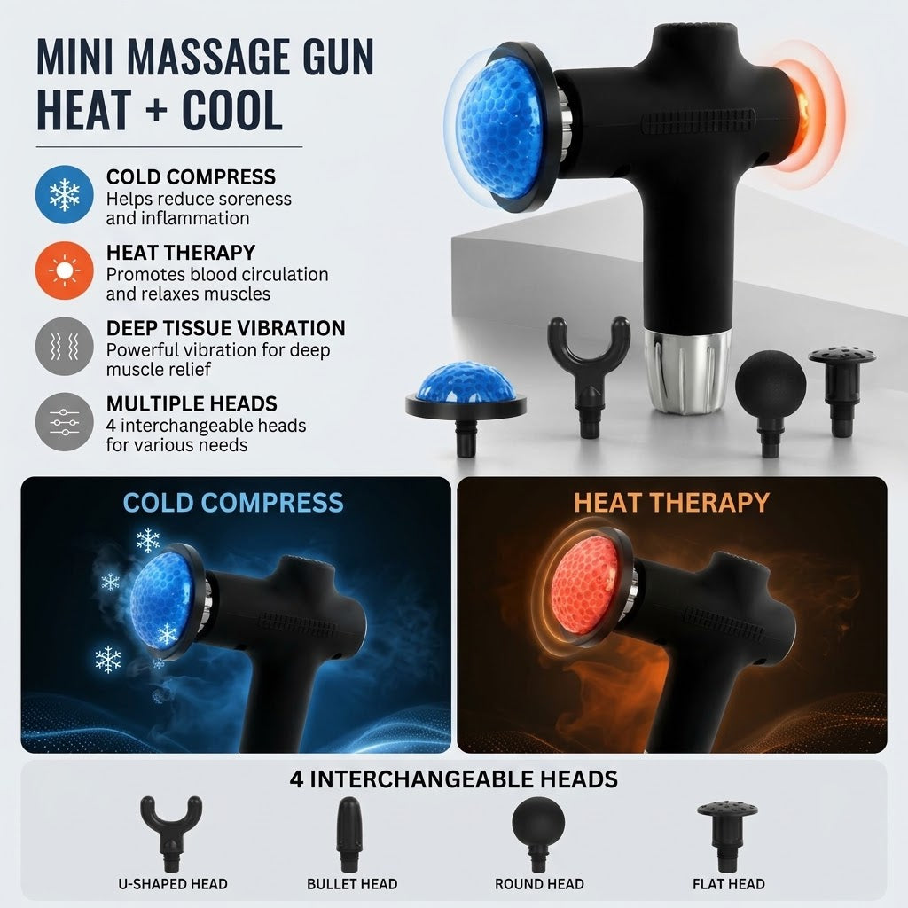Practical Heat Cool Mini Massage Gun
